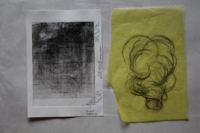 Soft ground with pencil