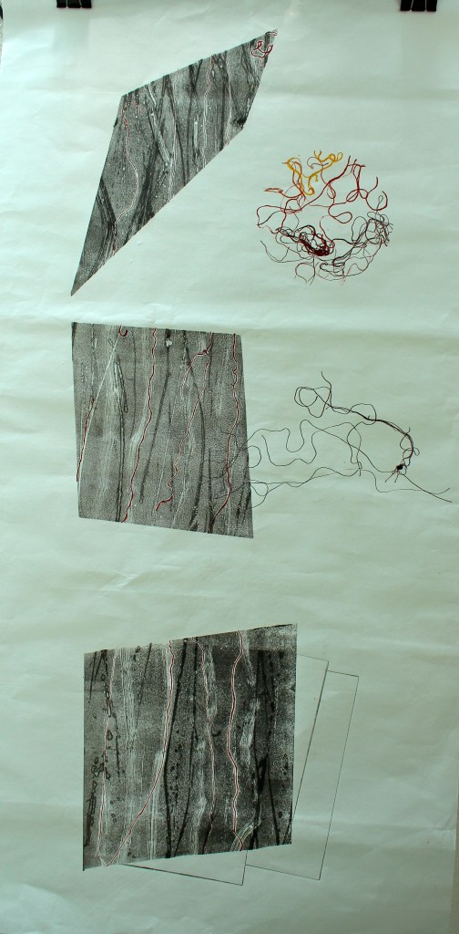 Land  Monoprint on scroll